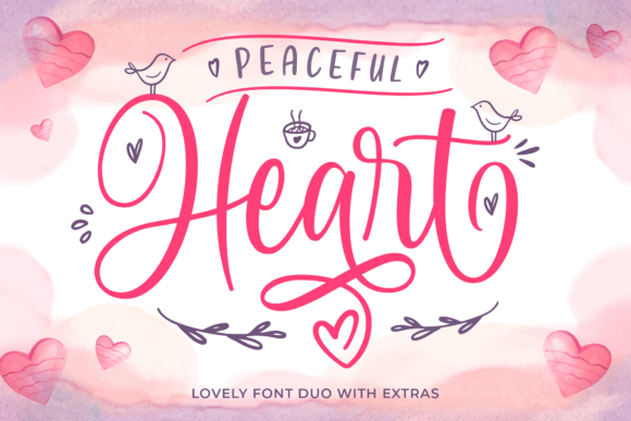 Peaceful Heart Font Poster 1