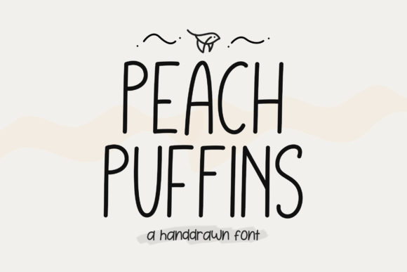 Peach Puffins Font Poster 1
