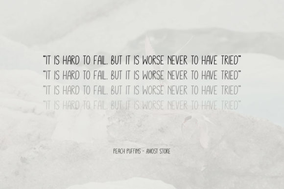 Peach Puffins Font Poster 5