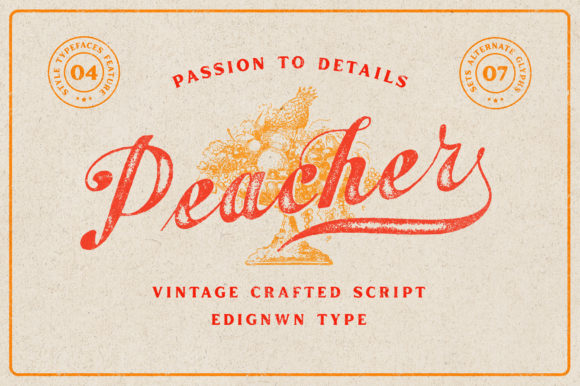 Peacher Font Poster 1