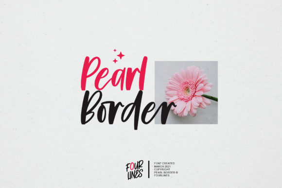 Pearl Border Font Poster 1