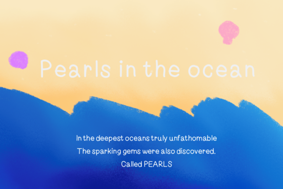 Pearls in the Ocean Font