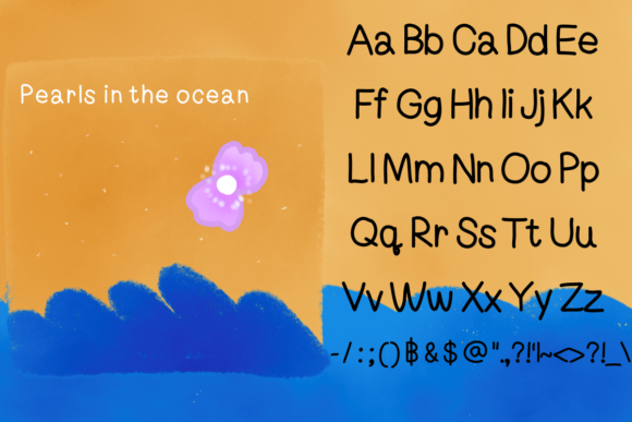 Pearls in the Ocean Font Poster 2