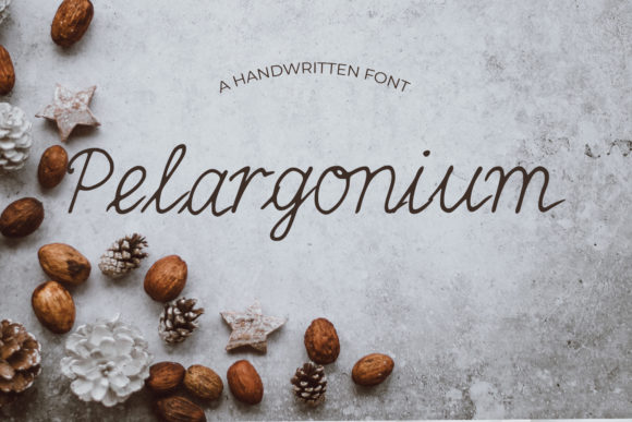 Pelargonium Font Poster 1