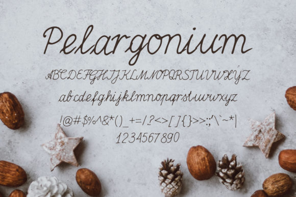 Pelargonium Font Poster 2