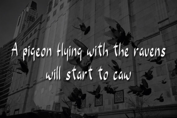Pigeon Lovely Font Poster 2