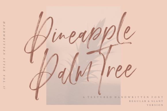 Pineapple Palm Tree Font Poster 1