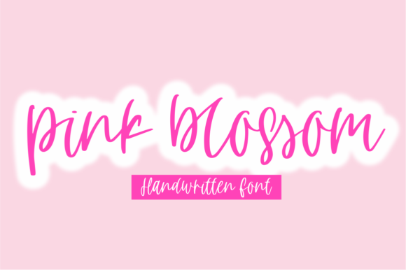 Pink Blossom Font Poster 1