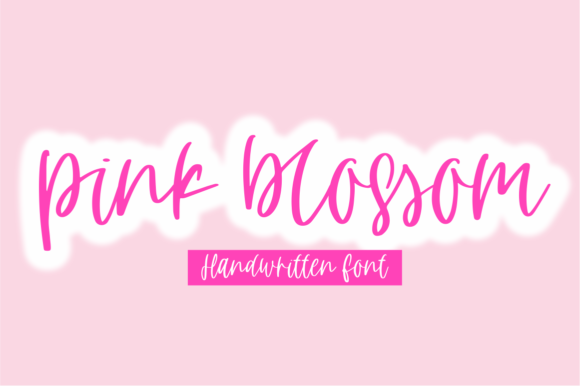 Pink Blossom Font Pink Blossom Font Poster 1