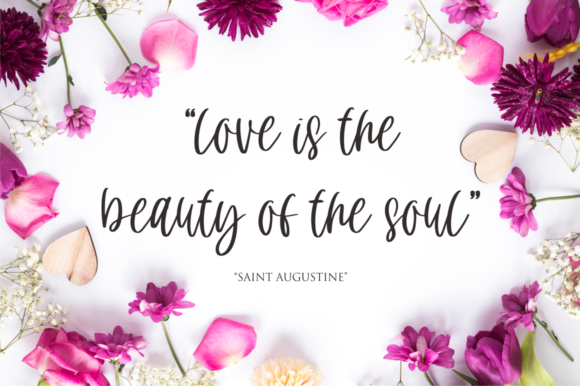 Pink Blossom Font Poster 2