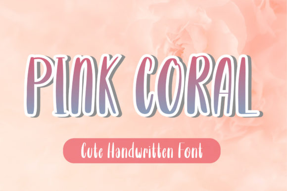 Pink Coral Font Poster 1