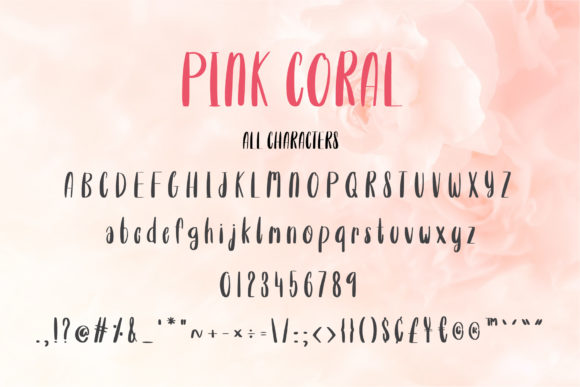 Pink Coral Font Poster 7