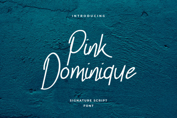 Pink Dominique Font Poster 1