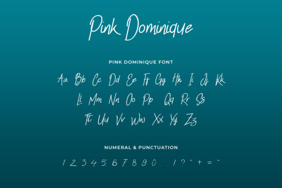 Pink Dominique Font Poster 2