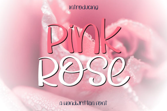 Pink Rose Font Poster 1