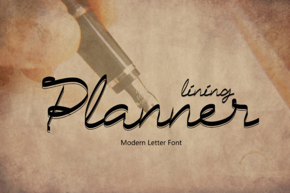 Planner Lining Font Poster 1