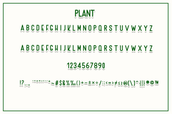 Plant Mangomelon Font Poster 8