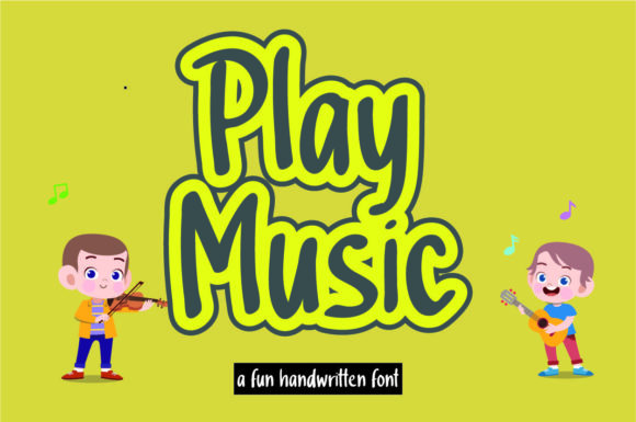 Play Music Font Poster 1
