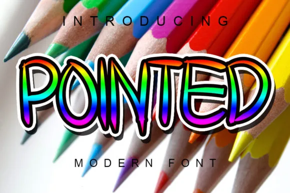 Pointed Font Pointed Font Poster 1