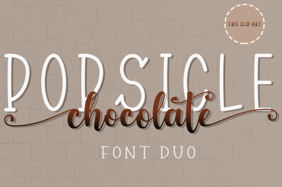 Popsicle Chocolate Font Poster 1
