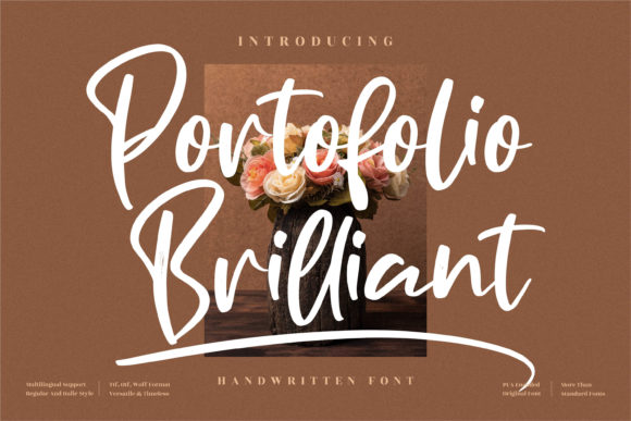 Portofolio Brilliant Font Poster 1