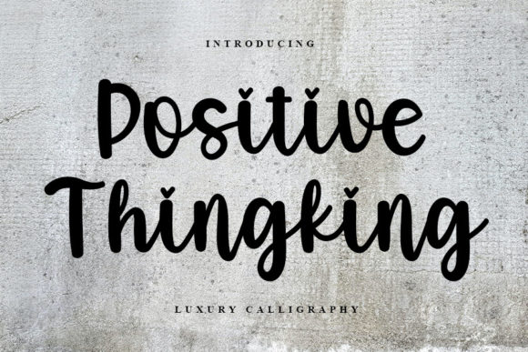 Positive Thingking Font Poster 1