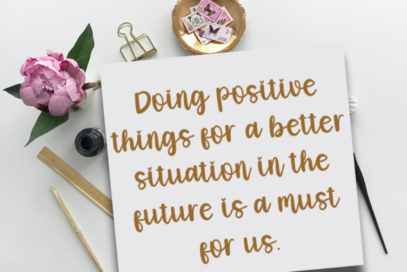 Positive Thingking Font Poster 3