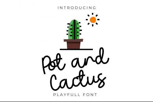 Pot and Cactus Font