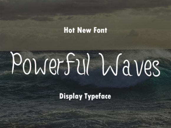 Powerful Waves Font Poster 1