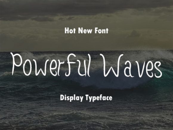 Powerful Waves Font Poster 1