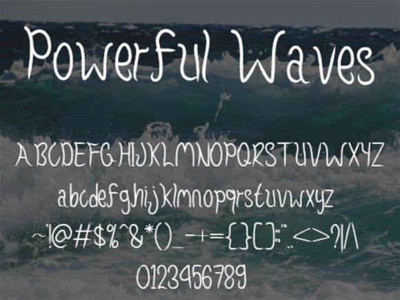 Powerful Waves Font Poster 5