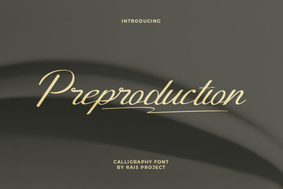 Preproduction Font