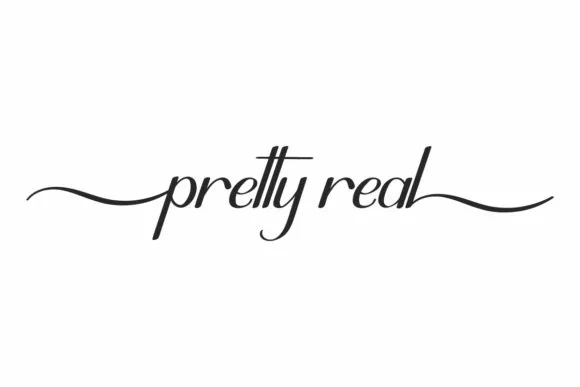 Pretty Real Font Pretty Real Font Poster 1