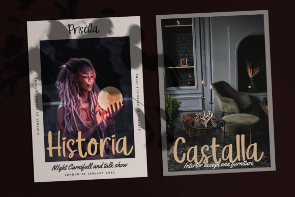 Priscilla Font Poster 3