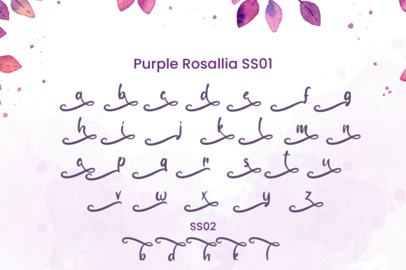 Purple Rosallia Font Poster 8
