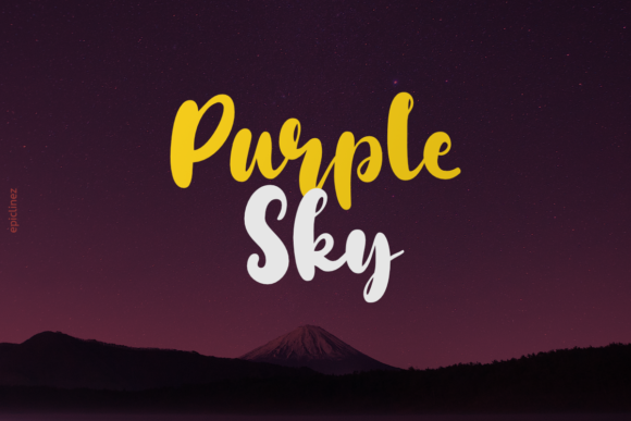 Purple Sky Font Poster 1