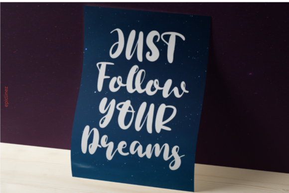 Purple Sky Font Poster 4