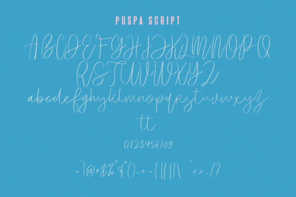 Puspa Script Font Poster 9