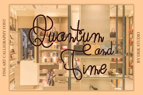 Quantum and Time Font Quantum and Time Font Poster 1