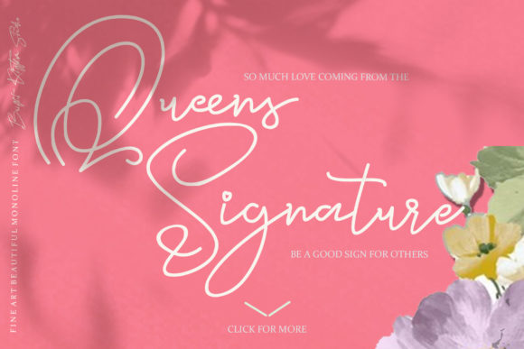 Queens Signature Font Poster 5