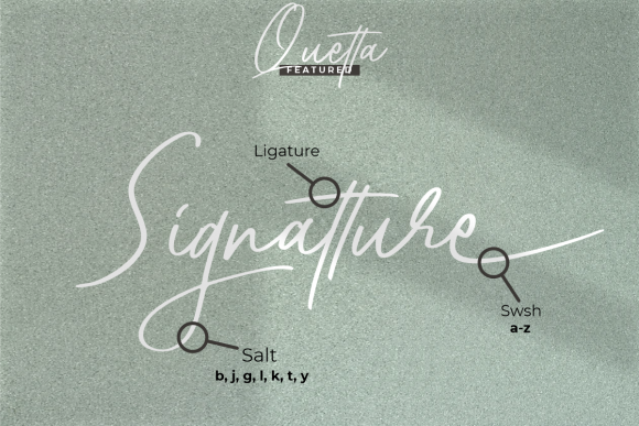 Quetta Signature Font Poster 7