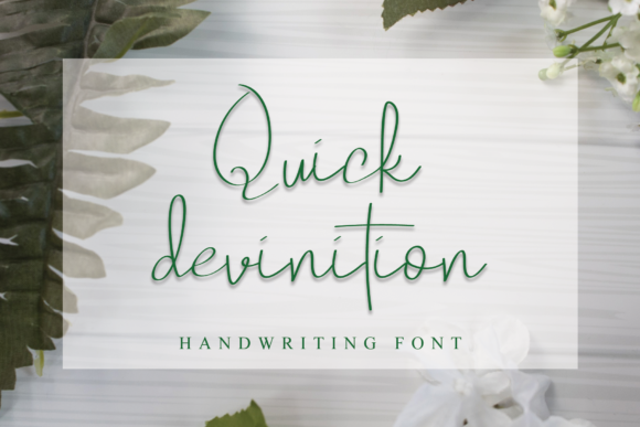 Quick Devinition Font