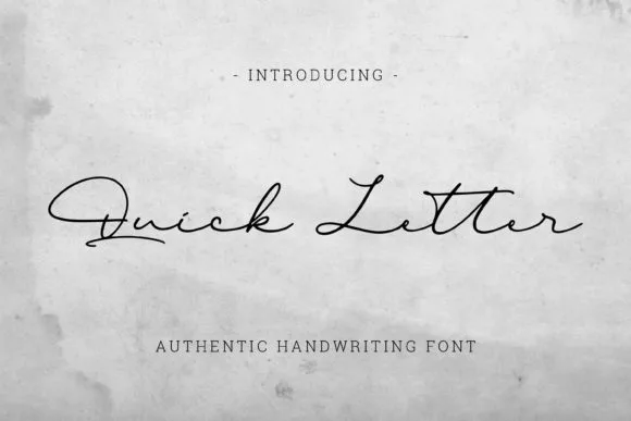 Quick Letter Font Quick Letter Font Poster 1