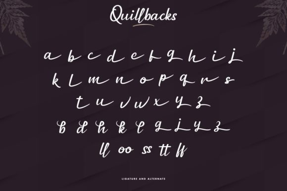 Quillbacks Font Poster 7