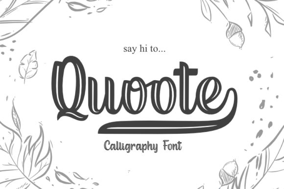 Quoote Font Poster 1