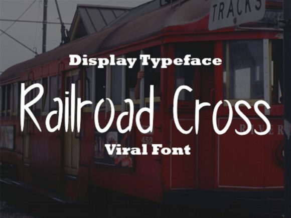 Railroad Cross Font Poster 1