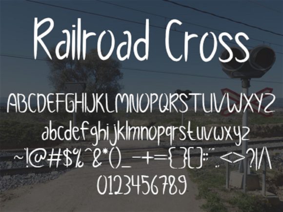Railroad Cross Font Poster 5