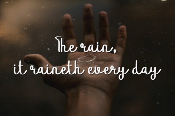 Rain Drop Font Poster 2