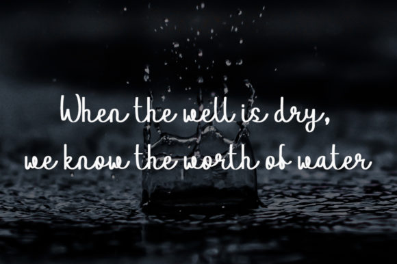 Rain Drop Font Poster 3