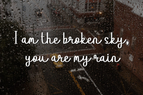 Rain Drop Font Poster 4